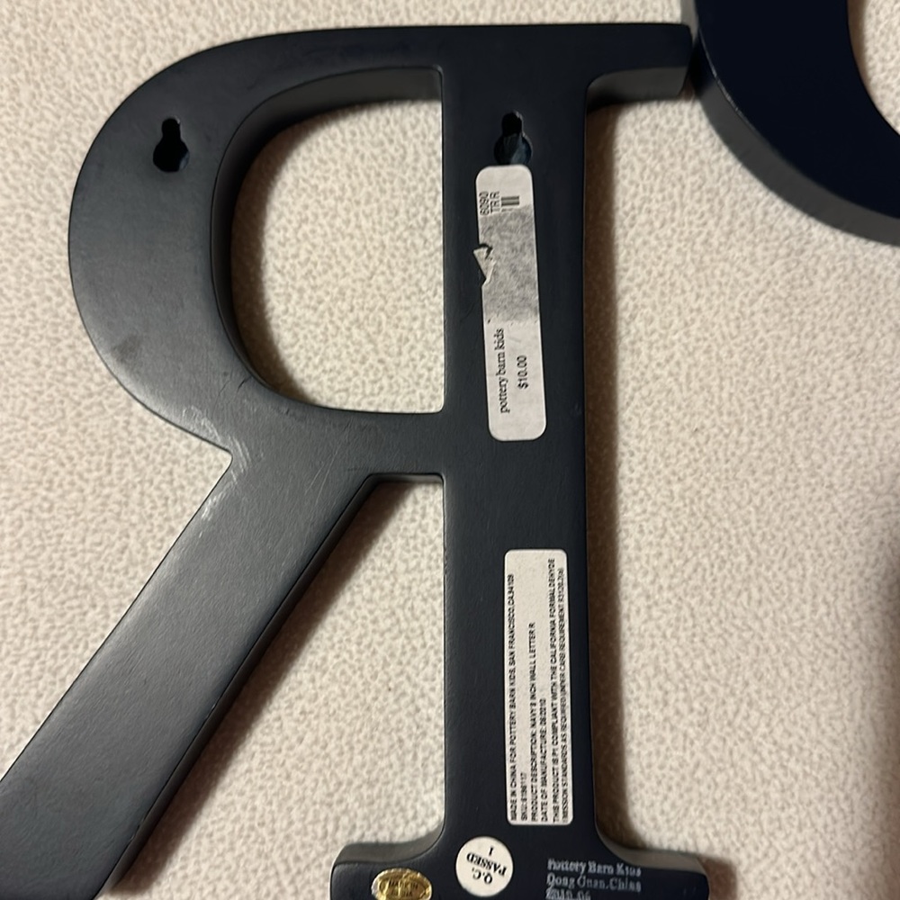 Pottery Barn Kids Navy Blue 8” Letters - Picture 2 of 4